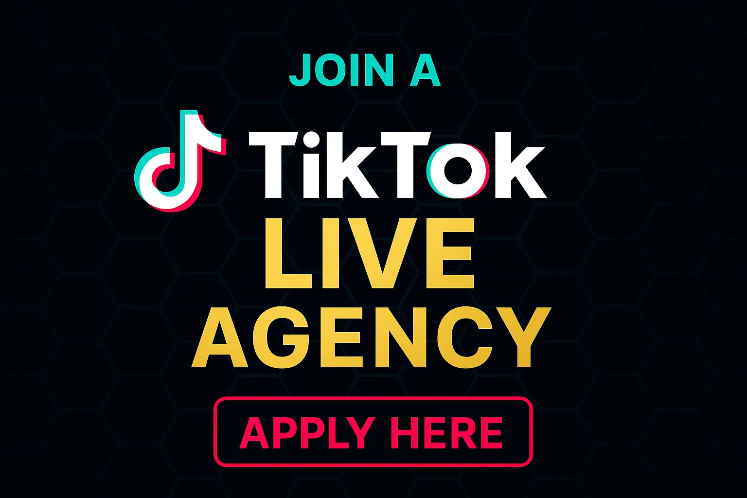 Join a TikTok LIVE Agency Banner